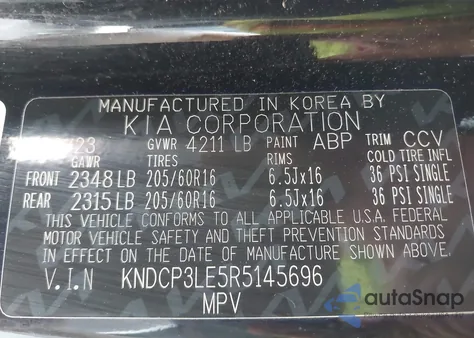 2024 Kia Niro Lx from USA, damaged, VIN KNDCP3LE5R5145696